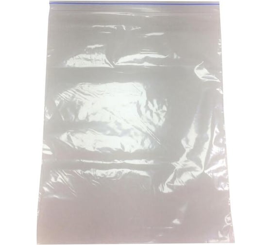 Изображение товара Пакет ООО Комус с замком zip lock, 25x35 см, 60 мкм, 100 шт. 1388950