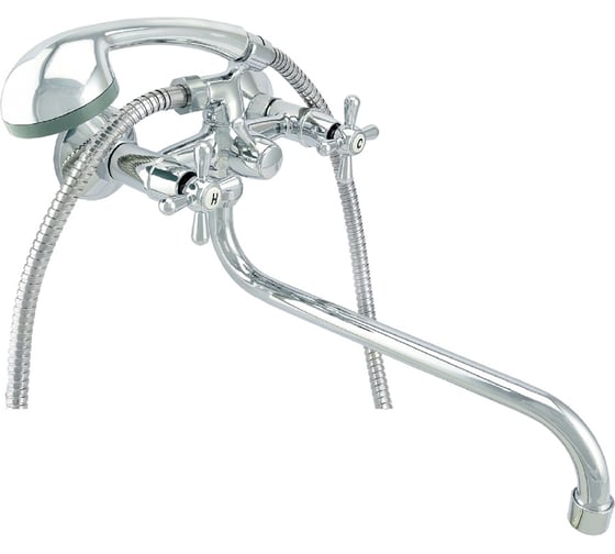 Изображение товара Смеситель ванно-душевой Istok латунный двуручный, S-излив 350 мм 0402.771