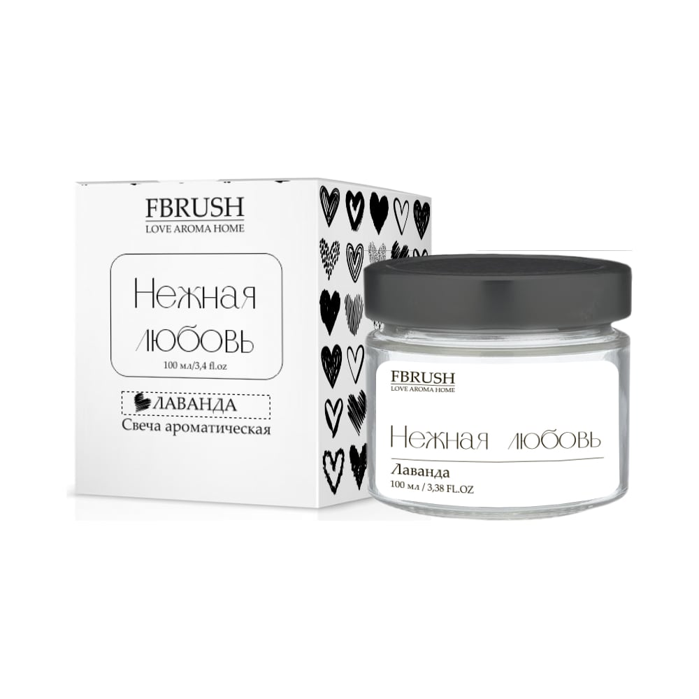 Изображение товара Соевая свеча Fbrush LOVE AROMA HOME Нежная любовь 100 мл SLOVE100-5