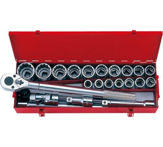 Изображение товара Набор инструмента, 12 граней 7/8"-2", 20 предметов FORCE 6201S