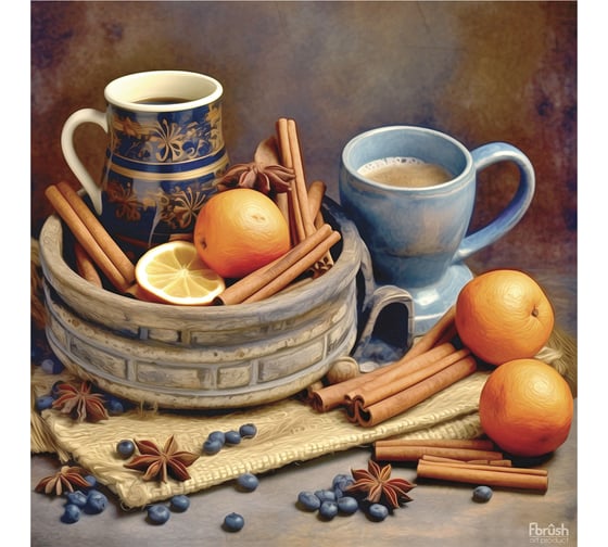 Изображение товара Картина Fbrush Утренний кофе 30x30 см kt33-14416