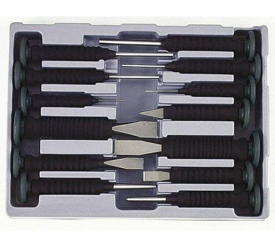 Изображение товара Набор зубил, пробойников и выколоток с защитой 13 предметов FORCE 5139