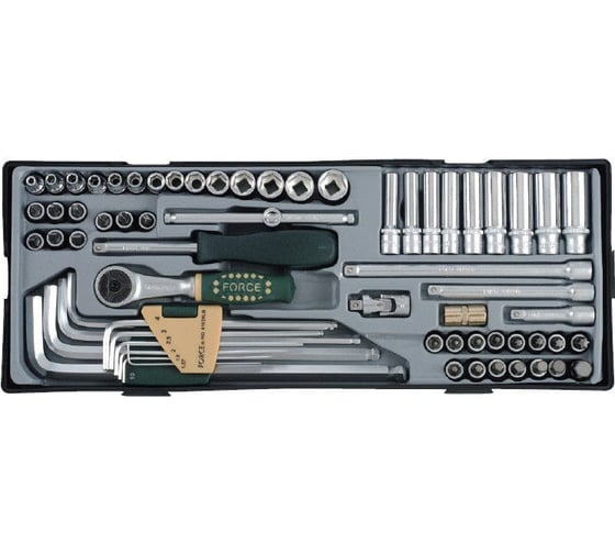 Изображение товара Набор головок и приспособлений 65 предметов FORCE T2641