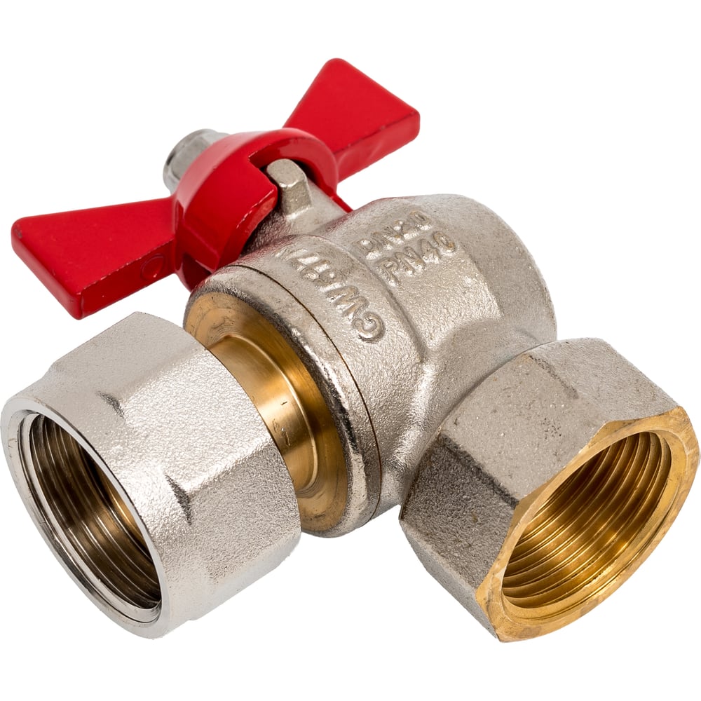 Изображение товара Шаровый кран VALTEC BASE угловой с накидной гайкой 3/4