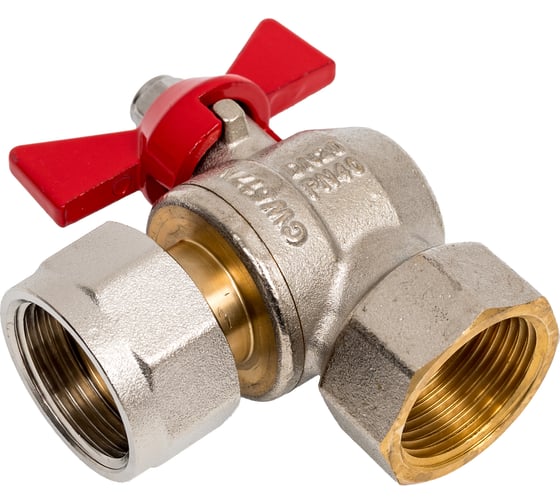 Изображение товара Шаровый кран VALTEC BASE угловой с накидной гайкой, 3/4 внутренняя-внутренняя VT.266.N.0505