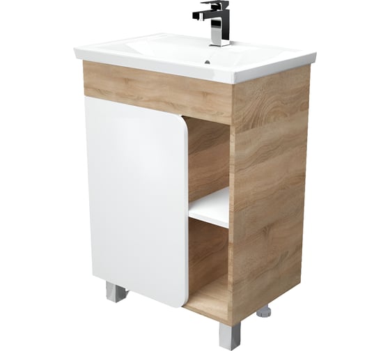 Изображение товара Тумба под раковину в ванную 1Marka Nuvo 70 см напольная, дуб сонома У76063