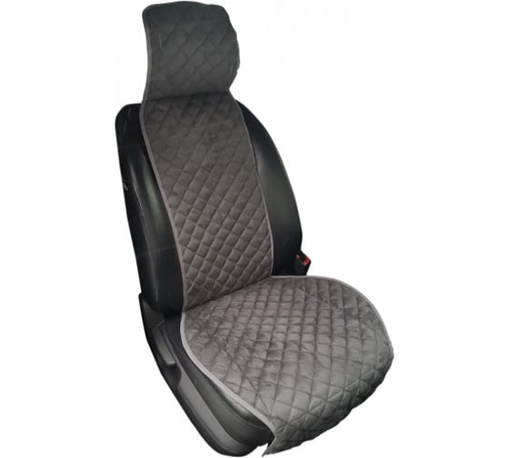Изображение товара Накидка сиденья SKYWAY EXPENSIV алькантара, серая, черная строчка S01302016