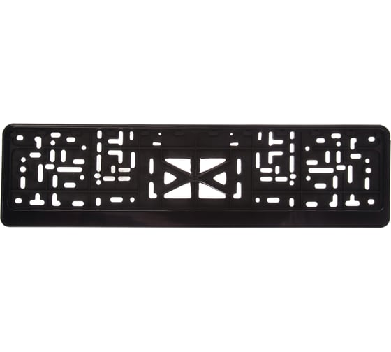 Изображение товара Рамка для номера SKYWAY пластмассовый, с защелкой, черная, без надписи, полированная S04102003