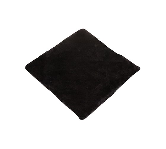 Изображение товара Накидка сиденья SKYWAY искусственный мех, мутон, 1 шт, без спинки, черный S03003004