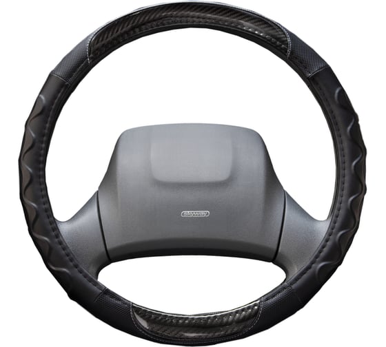 Изображение товара Оплетка SKYWAY Comfort-3 L, черная, экокожа S01102325