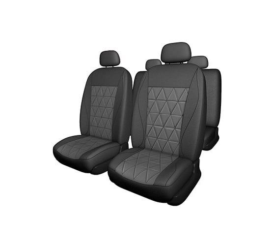 Изображение товара Чехлы на сиденья SKYWAY Forward-17 экокожа, 11 предметов, черно/серый S01301160
