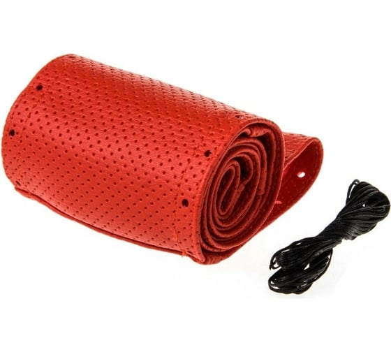 Изображение товара Оплетка SKYWAY Corset M, красная, экокожа S01102403