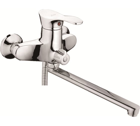 Изображение товара Смеситель для ванны LEDEME картридж диаметр 40 мм, дивертор в корпусе, силумин L2202B-01 89285