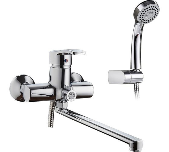 Изображение товара Смеситель для ванны LEDEME картридж диаметр 40 мм, длинный излив L30F, дивертор в корпусе L2264 65769