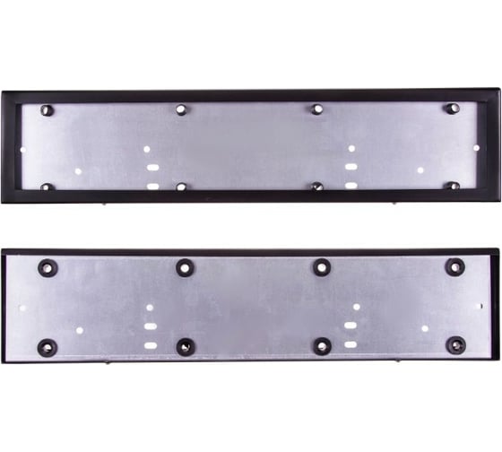 Изображение товара Рамка для номера SKYWAY металл, антивандал, черная, без надписи с крепежом S04101004