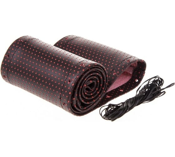 Изображение товара Оплетка SKYWAY Corset M, черно/красная, экокожа S01102407