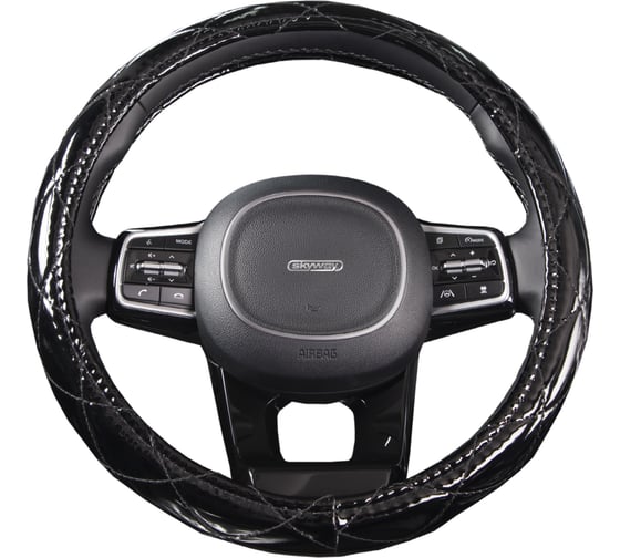 Изображение товара Оплетка SKYWAY Luxury-5 M, черная с черной прострочкой, полиэстер S01105002