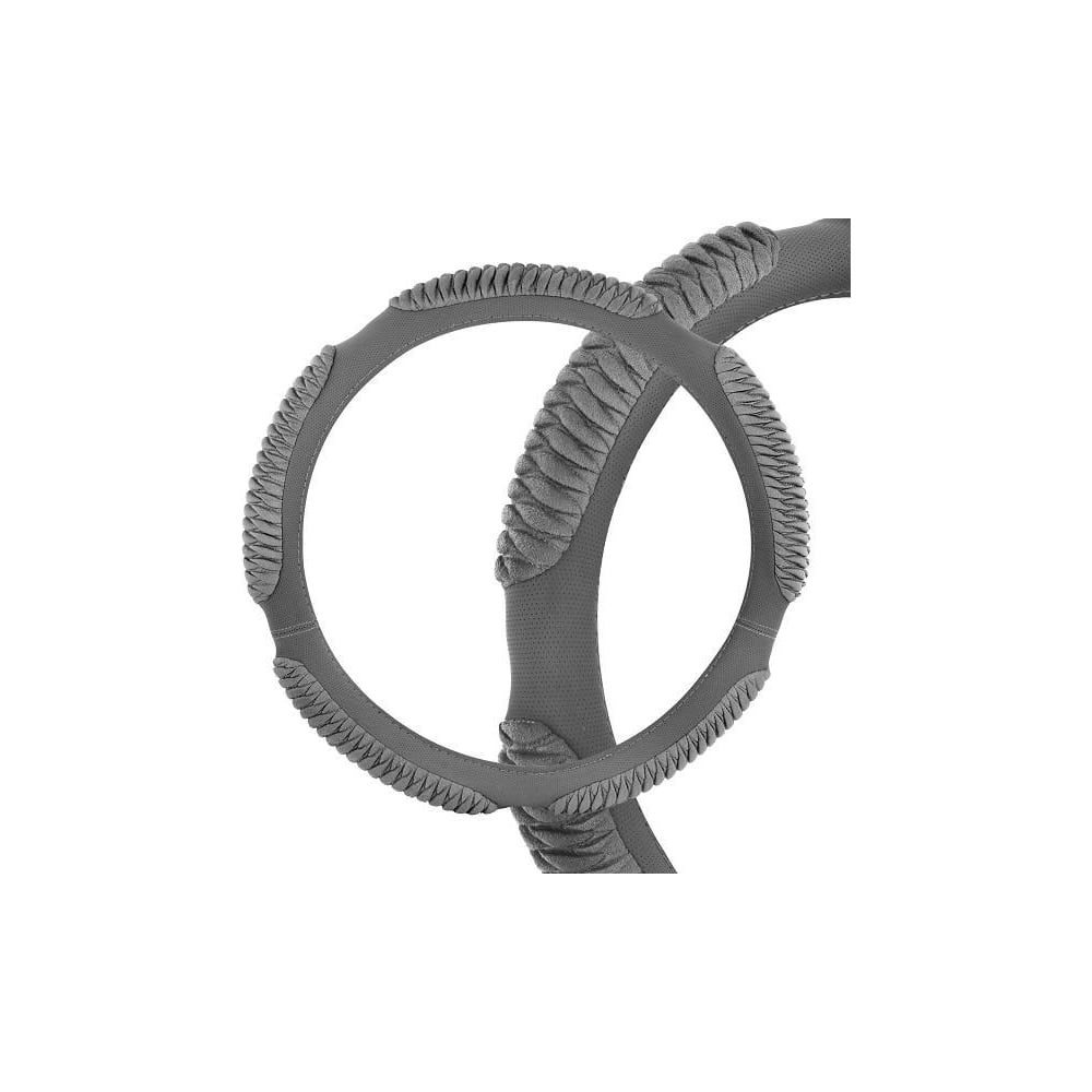 Изображение товара Оплетка SKYWAY Sponge ribby 5 подушечек замша серый M диаметр 37-39 см