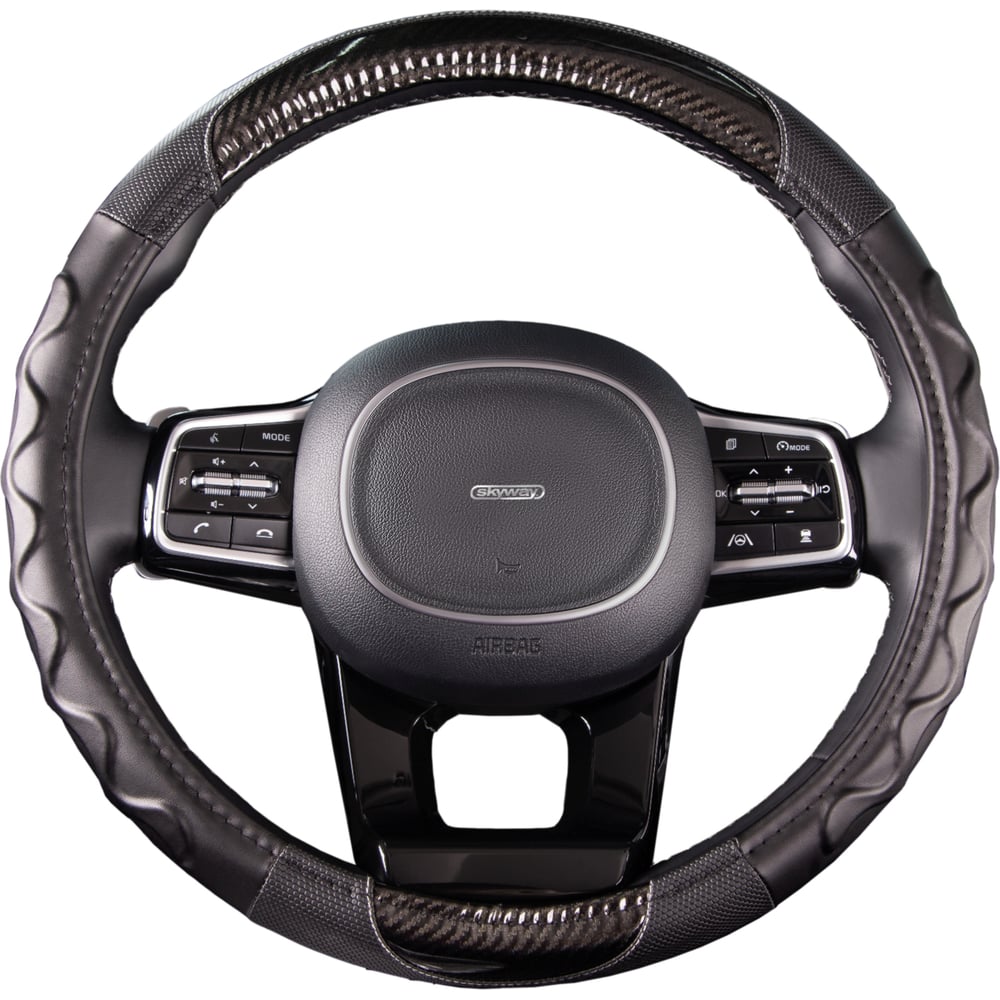 Изображение товара Оплетка SKYWAY Comfort-3 M для руля из экокожи черная