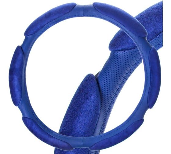 Изображение товара Оплетка SKYWAY Sponge air 6 подушечек, XL, синяя, замша S01101073