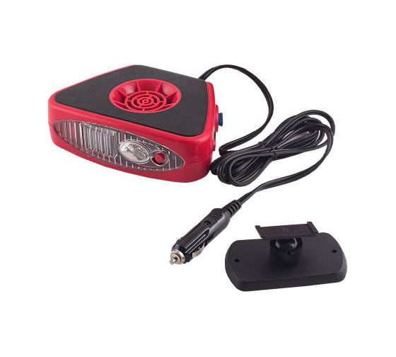 Изображение товара Тепловентилятор в прикуриватель SKYWAY 12V, с фонарем, черно-красный S02501003