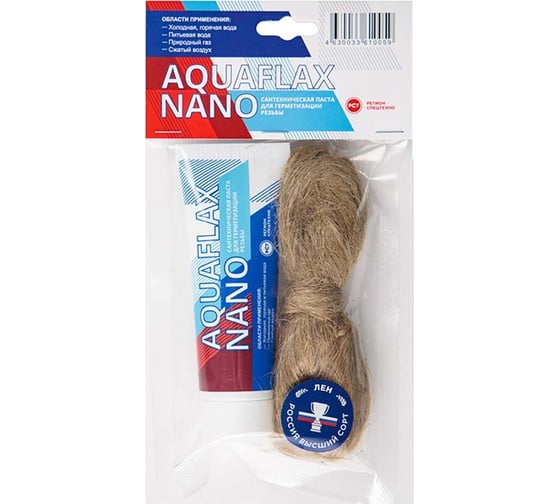 Изображение товара Паста для льна, Aquaflax nano 04051, 80 гр. тюбик + 20 гр. лён 4630009040514