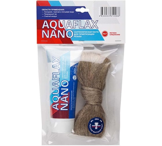 Изображение товара Паста для льна, Aquaflax nano 04052, 270 гр. тюбик + 40 гр. лён 4630009040521