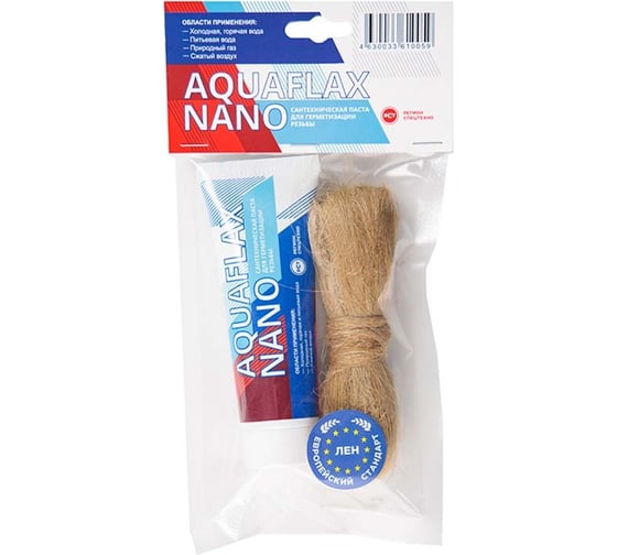 Изображение товара Паста для льна, Aquaflax nano 04054, 80гр тюбик+20гр лен (ЕВРО) 4630009040545