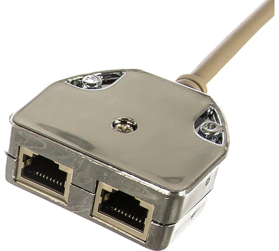 Изображение товара Y-адаптер TWT 2 компьютерных порта, экранированный, категория 5е Y-E2-E2-S