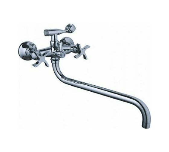 Изображение товара Смеситель для ванны LEDEME длинный излив, крест, керамика L2622 97909