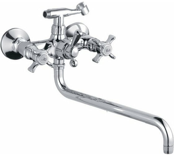 Изображение товара Смеситель для ванны LEDEME длинный излив, с шаровым переключателем, керамика,силумин, L2611-2 805963