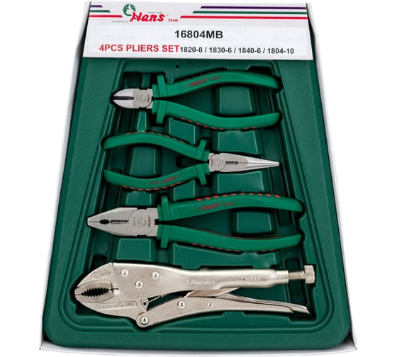 Изображение товара Набор губцевого инструмента, 4 предмета Hans 16804MB