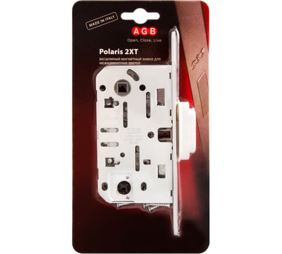 Изображение товара Межкомнатный замок AGB B06102.50.91.567 B04102,B05102 WC, белый с ответной планкой B02402.05.91 MEDIANA POLARIS 36551