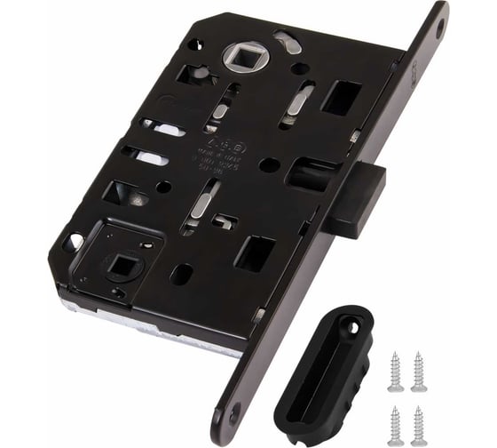 Изображение товара Замок магнитный AGB MEDIANA POLARIS WC, черный, межкомнатный, с ответной планкой B04102 (B05102)