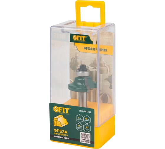 Изображение товара Фреза фигирейная горизонтальная с подшипником (30х12х56.5 мм) FIT 3630-081230
