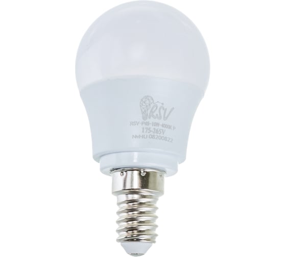 Изображение товара Светодиодная лампа RSV RSV-P45-10W-4000K-E14 100243