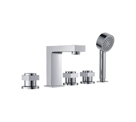 Изображение товара Врезной смеситель LEDEME на ванну на 5 отверстий хром/матовый L1187 89266