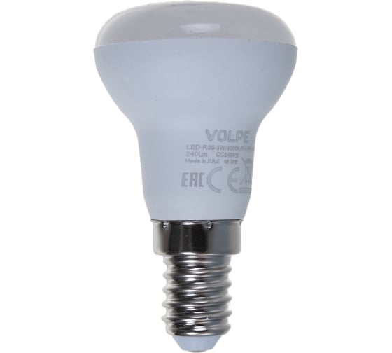 Изображение товара Светодиодная лампа Volpe LED-R39-3W/4000K/E14/FR/NR UL-00005626