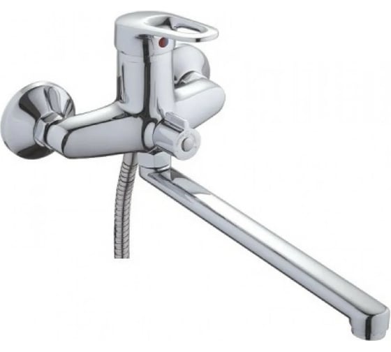 Изображение товара Смеситель для ванны LEDEME картридж диаметр 40 мм, длинный излив L30F, дивертор в корпусе, силумин L2268-В 806241