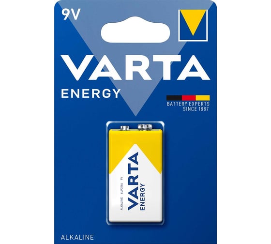 Изображение товара Батарейка Varta ENERGY 9V 04122229411 4008496626656