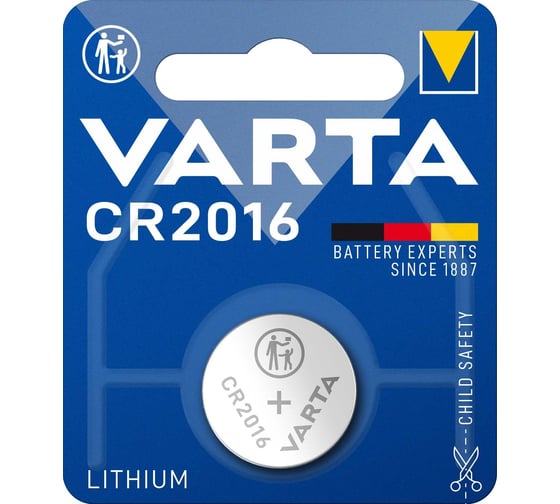 Изображение товара Элемент питания Varta ELECTRONICS CR 2016 06016101401 4008496276639