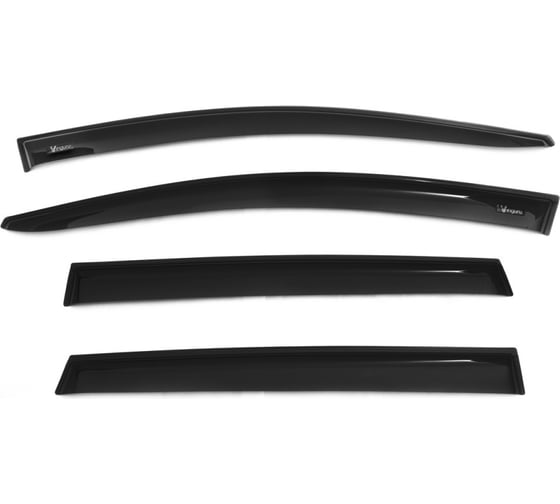 Изображение товара Дефлекторы окон Vinguru Ford Kuga I, 2008-2012, кроссовер, накладные, скотч, 4 шт., акрил, AFV64608