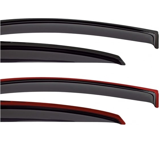 Изображение товара Дефлектор окон SIM Kia Rio 2017-, SD, 4 штуки, темный NLD.SKIRIO1732