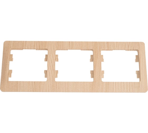 Изображение товара 3-постовая, горизонтальная рамка Systeme Electric Glossa сосна GSL001503