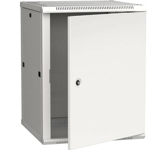 Изображение товара Шкаф ITK LINEA W 19дюйм 12U 600х600мм настенный, металлическая дверь RAL7035 LWR3-12U66-MF