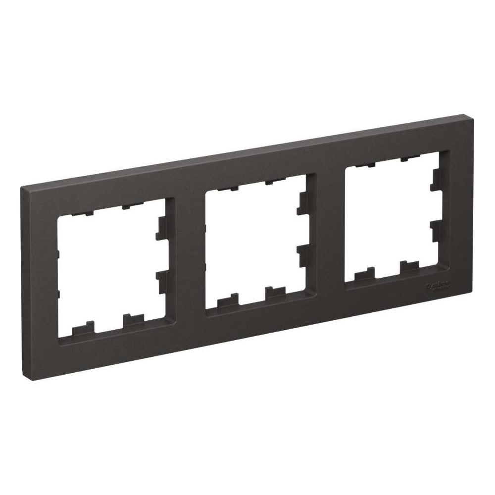 Изображение товара 3-постовая рамка Atlasdesign базальт для электросоединений IP20
