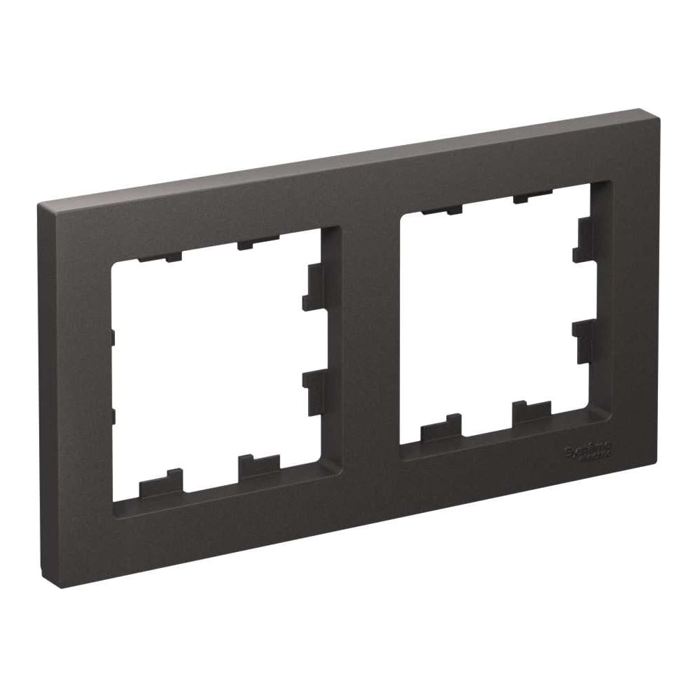 Изображение товара Рамка 2-постовая Systeme Electric Atlasdesign базальт IP20 универсальная