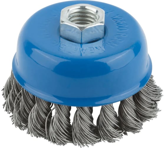 Изображение товара Корщетка, тип "чашка", гайка М14, стальная витая проволока, 75 мм MOS 38952М