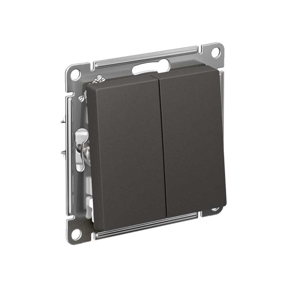 Изображение товара Механизм 2-клавишного перекрестного переключателя Systeme Electric Atlasdesign базальт 2х схем ATN0