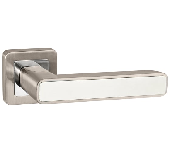 Изображение товара Раздельная ручка PUNTO MARS QR SN/WH-19 матовый никель/белый 34783